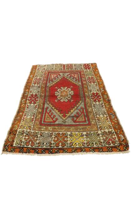 3 x 4 Vintage Turkish Oushak Rug 73622