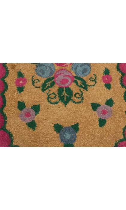 2 x 3 Antique American Floral Hooked Rug 74353