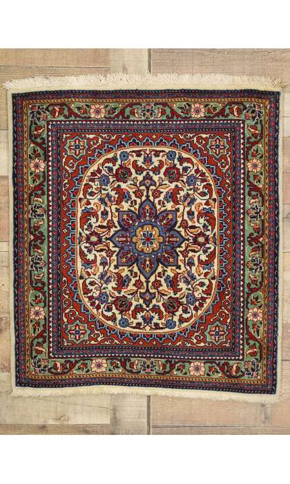 2 x 2 Vintage Persian Sarouk Rug 75656