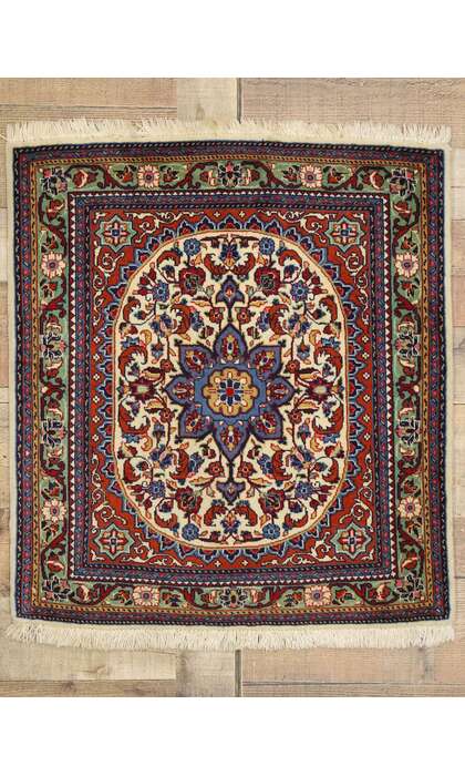 2 x 2 Vintage Persian Sarouk Rug 75657