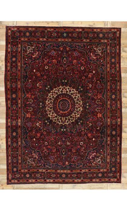 10 x 14 Antique Mashad Rug 75668