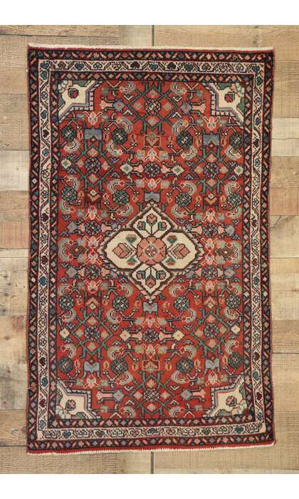 2 x 4 Vintage Persian Borchelou Hamadan Rug 76035