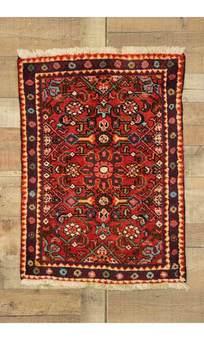 2 x 3 Vintage Persian Mazlaghan Hamadan Rug 76129