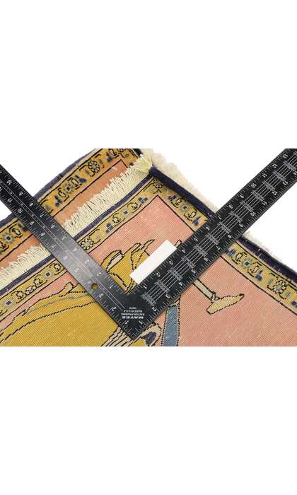 2 x 2 Vintage Persian Khamseh Pictorial Rug 76195