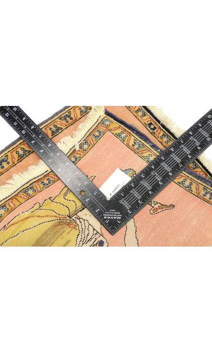 2 x 2 Vintage Persian Khamseh Pictorial Rug 76200