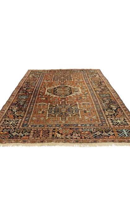 5 x 6 Antique Persian Heriz Rug 77067