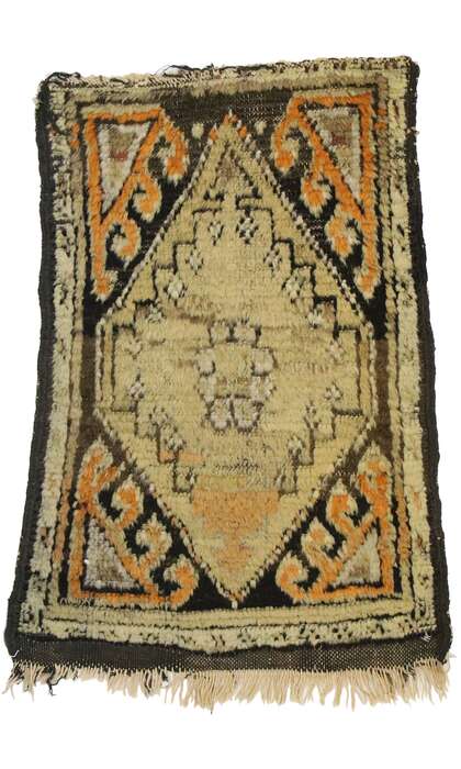 1 x 2 Antique Turkish Oushak Rug 77166
