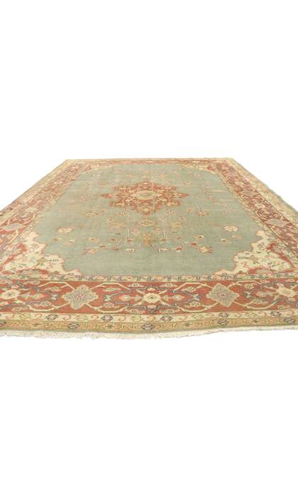 8 x 11 Antique Turkish Oushak Rug 77357