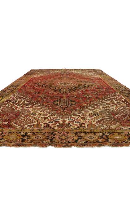 9 x 13 Antique Persian Heriz Rug 77483