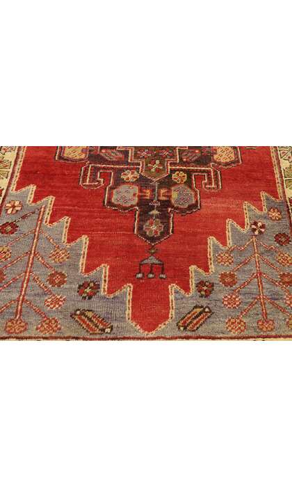 3 x 5 Vintage Red Turkish Oushak Rug 51386