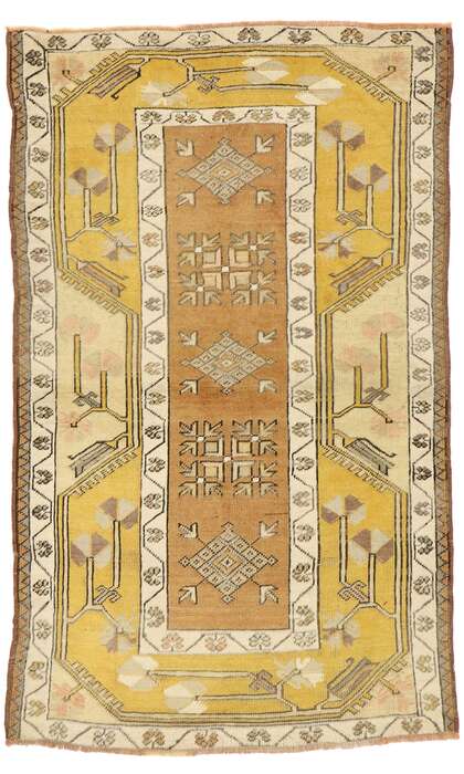 3 x 5 Vintage Turkish Oushak Rug 51405