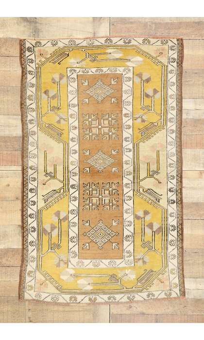 3 x 5 Vintage Turkish Oushak Rug 51405