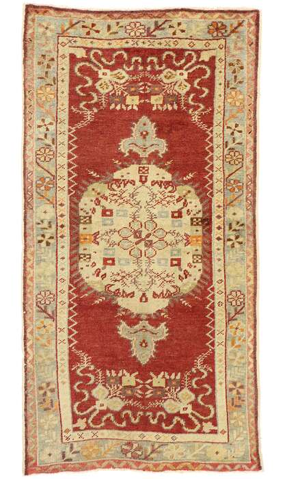 3 x 6 Vintage Turkish Oushak Rug 51449