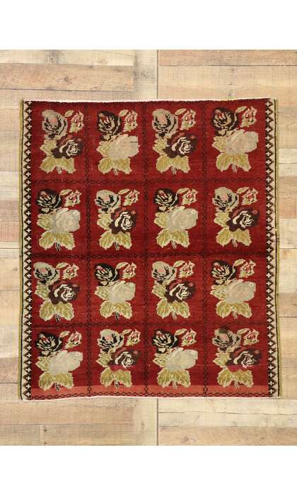 3 x 4 Vintage Oushak Rug 51569
