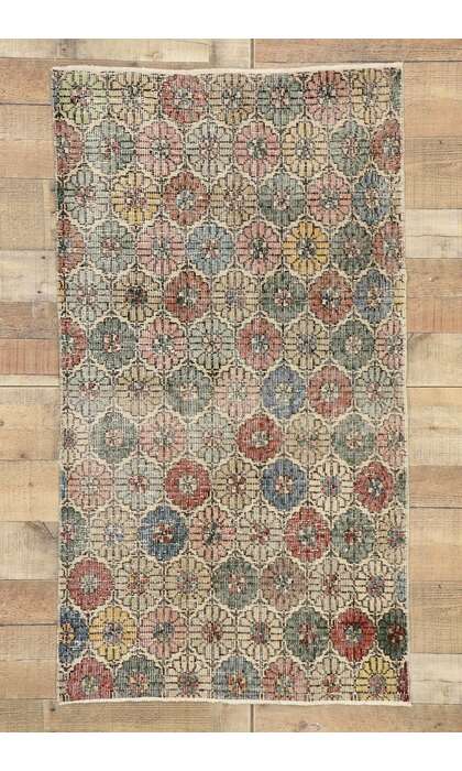 3 x 5 Zeki Muren Distressed Turkish Sivas Rug 51898