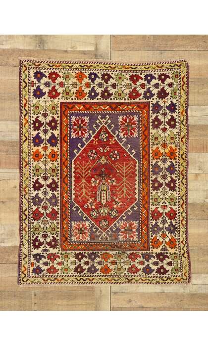 3 x 4 Vintage Oushak Rug 52098