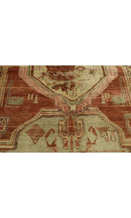 4 x 4 Vintage Turkish Oushak Rug 52104