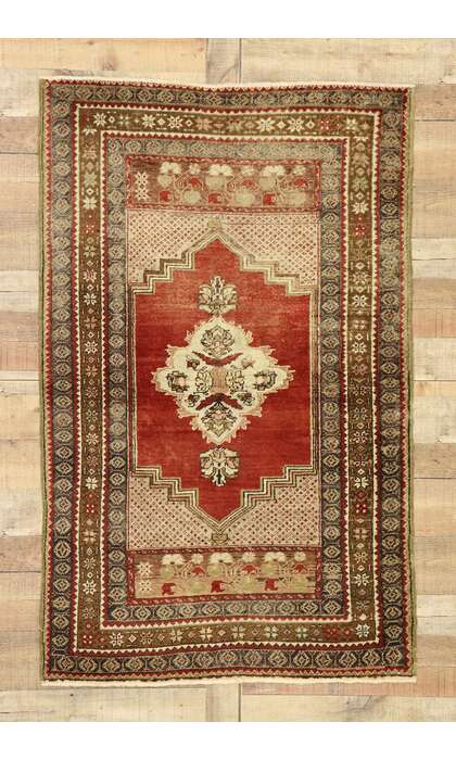 3 x 5 Vintage Turkish Oushak Rug 73843
