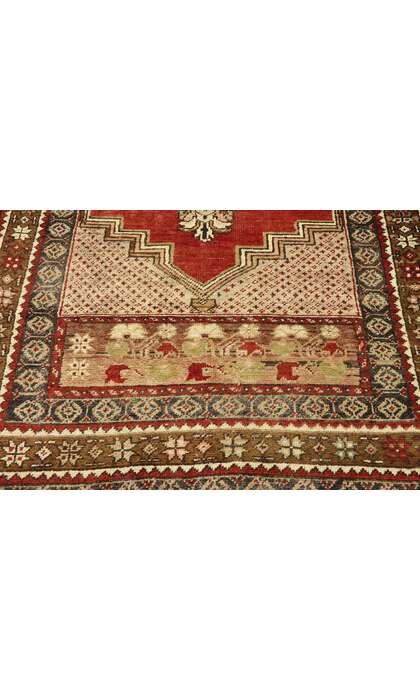 3 x 5 Vintage Turkish Oushak Rug 73843