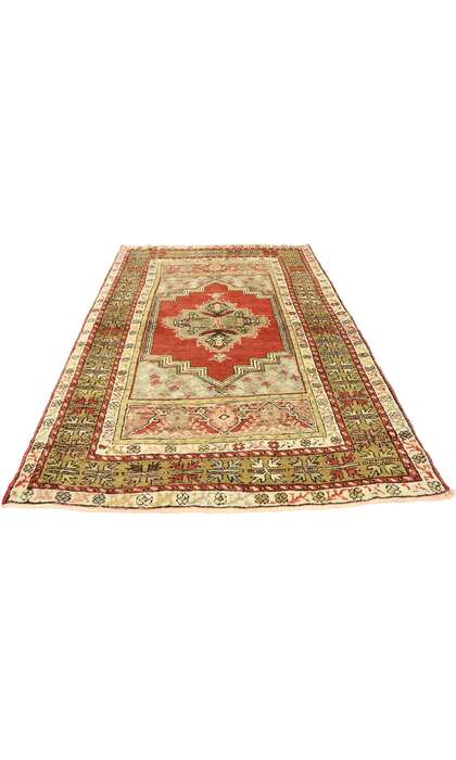 4 x 5 Vintage Turkish Oushak Rug 73863