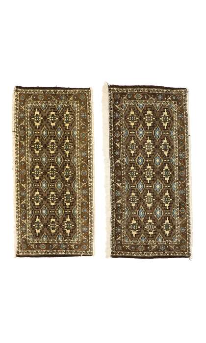 1 x 4 Vintage Persian Mashhad Rug 75166