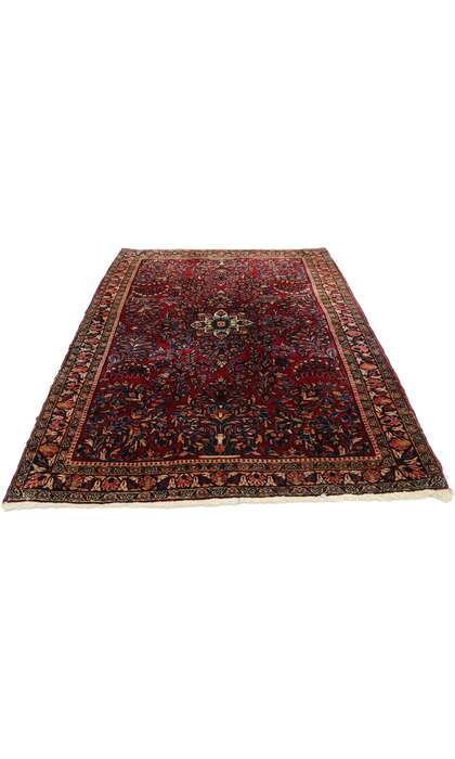 4 x 5 Antique Persian Sarouk Rug 772354 x 5 Antique Persian Sarouk Rug 77235