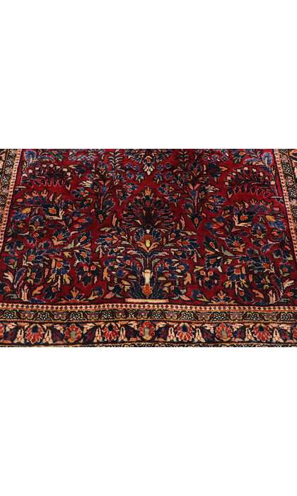 4 x 5 Antique Persian Sarouk Rug 77235