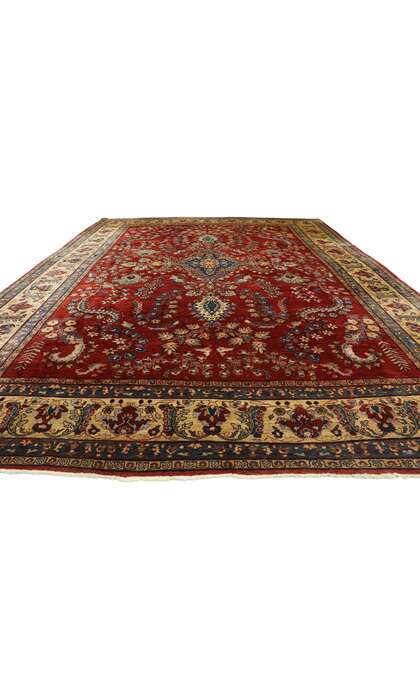 9 x 12 Antique Persian Sarouk Mohajeran Rug 77516