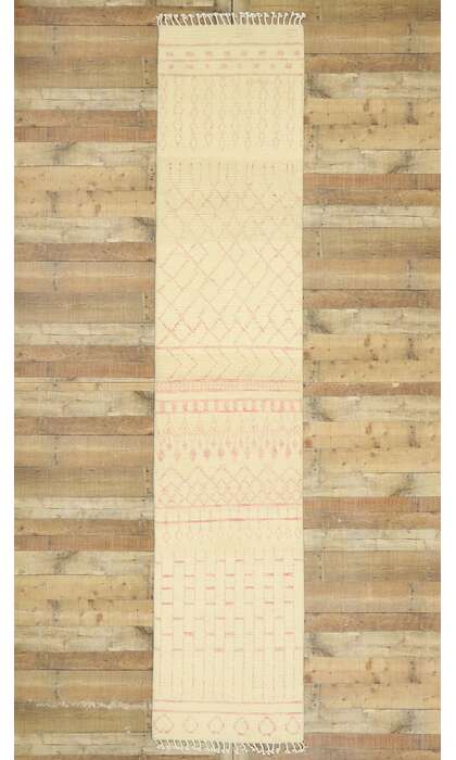 3 x 12 Contemporary Pink Moroccan Runner 80606