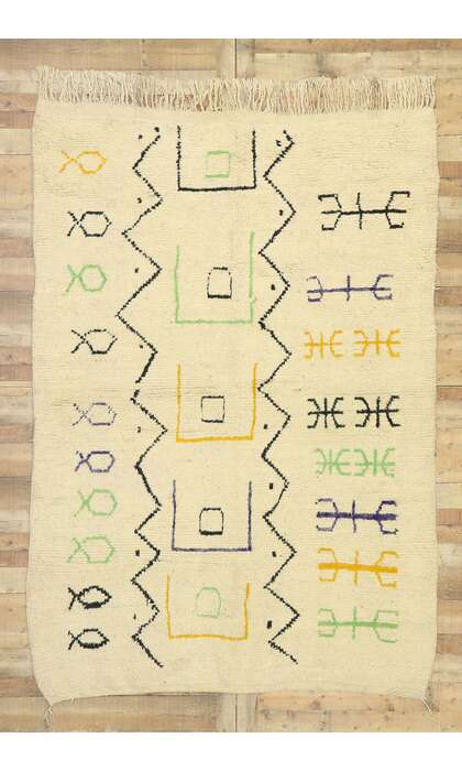 6 x 9 Vintage Moroccan Azilal Rug 20283 w