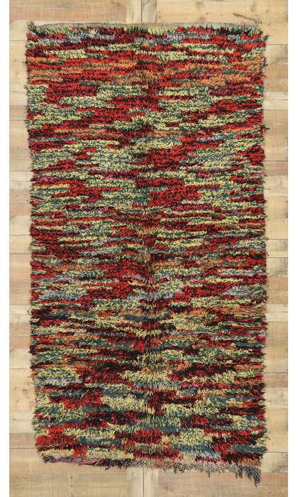 5 x 9 Vintage Moroccan Rag Rug 20573