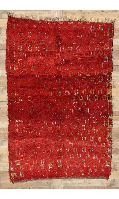 6 x 8 Vintage Red Beni MGuild Moroccan Rug 20636