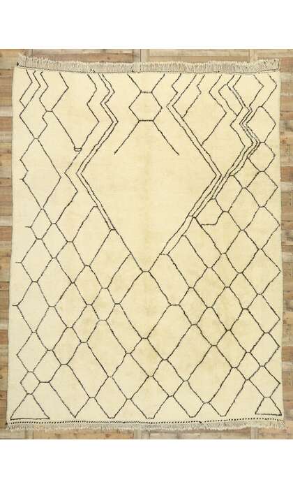 10 x 13 Organic Modern Beni Mrirt Moroccan Rug 20673