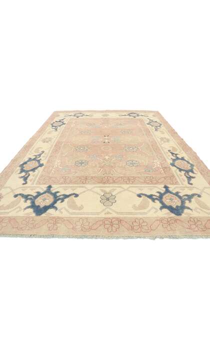 6 x 8 Vintage Turkish Oushak Rug 53055