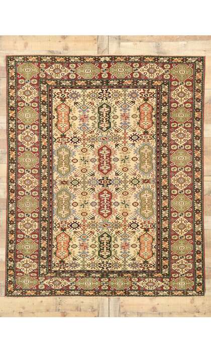 6 x 7 Vintage Turkish Oushak Rug 53070