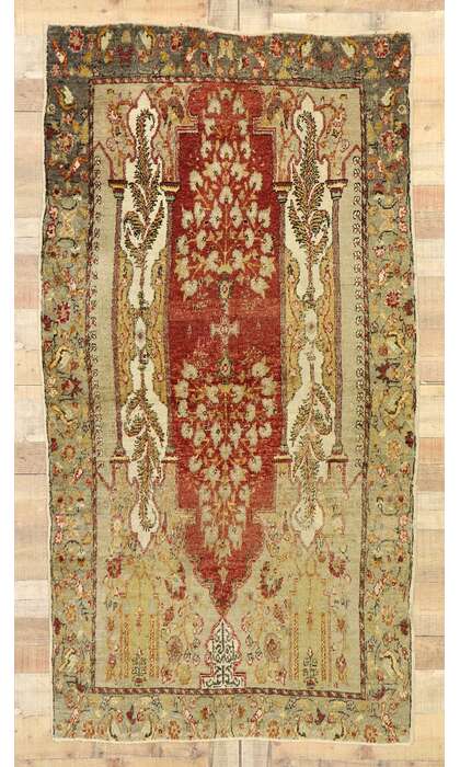 4 x 7 Vintage Turkish Oushak Rug 53071