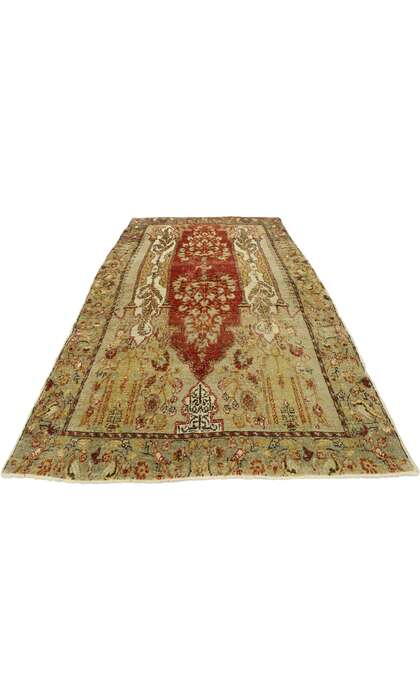 4 x 7 Vintage Turkish Oushak Rug 53071