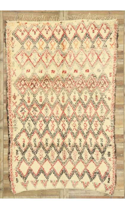 7 x 11 Vintage Beni Ourain Moroccan Rug 74509