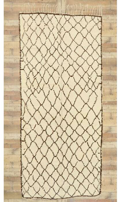 5 x 11 Vintage Neutral Moroccan Azilal Rug 74830