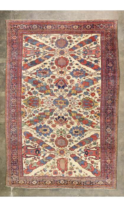 14 x 20 Antique Persian Ziegler Mahal Rug 75660