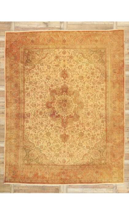10 x 13 Vintage Persian Tabriz Rug 76376