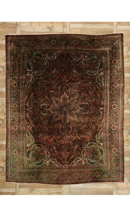 10 x 13 Vintage Persian Heriz Rug 76536