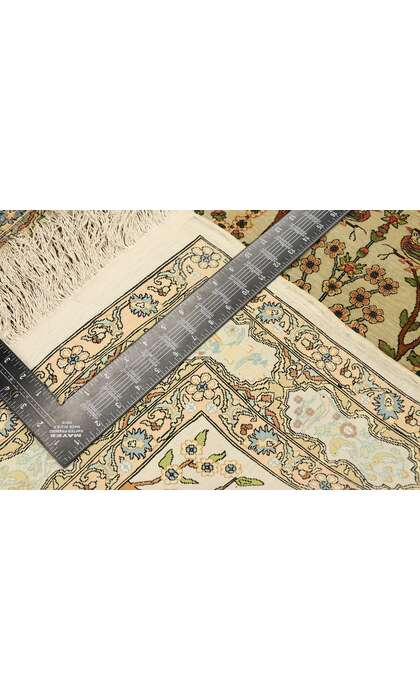 3 x 3 Vintage Silk Hereke Rug 77026