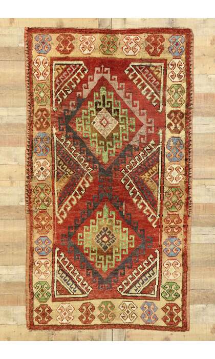 4 x 7 Vintage Turkish Oushak Rug 53056