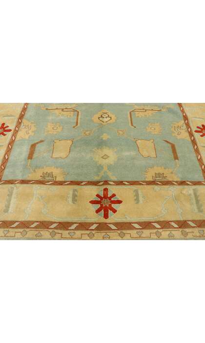 6 x 8 Vintage Turkish Oushak Rug 53080
