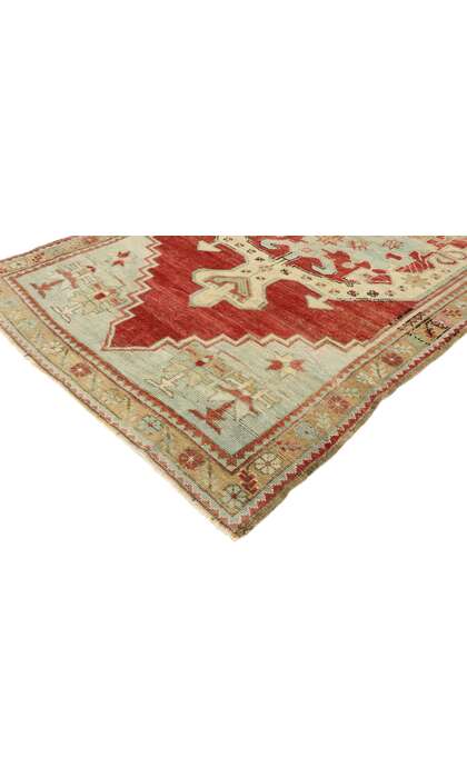 4 x 9 Vintage Turkish Oushak Rug 53081