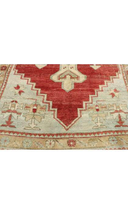 4 x 9 Vintage Turkish Oushak Rug 530814 x 9 Vintage Turkish Oushak Rug 53081