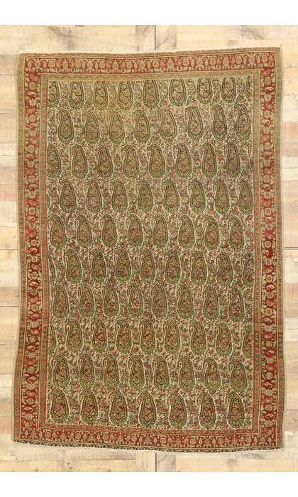 4 x 6 Vintage Persian Senneh Rug 53088 4 x 6 Vintage Persian Senneh Rug 53088