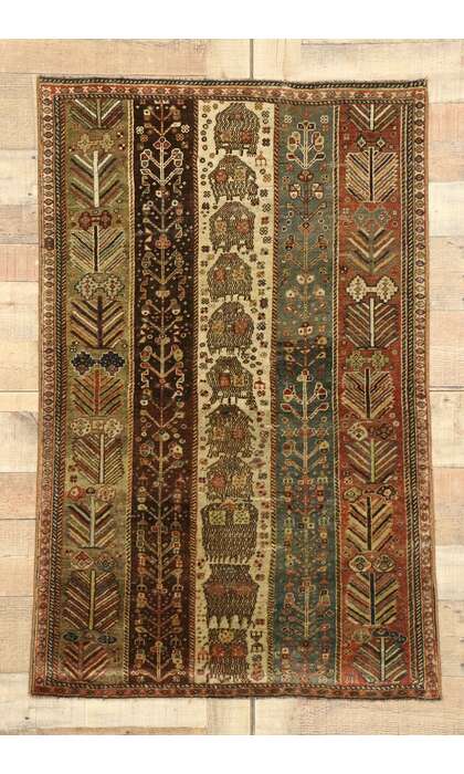 3 x 4 Vintage Turkish Oushak Rug 53089