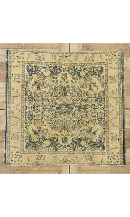 3 x 3 Vintage Turkish Oushak Rug 53098